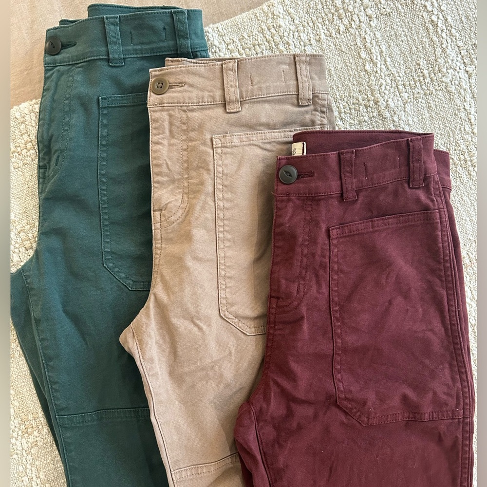 Bundle of 3 Madewell 90’s Straight Utility Jean: Garment Dyed Edition
